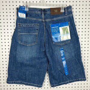 Ten 10 West Baggy Denim‎ Jean Shorts Size 34 Deadstock Y2K Blue Streetwear Skate